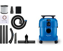 Nilfisk Multi I 12 T Nat- & Droogzuiger 1100W 12L met Stopcontact voor Elektrisch Gereedschap, Blaasfunctie & Power Tool Adapter