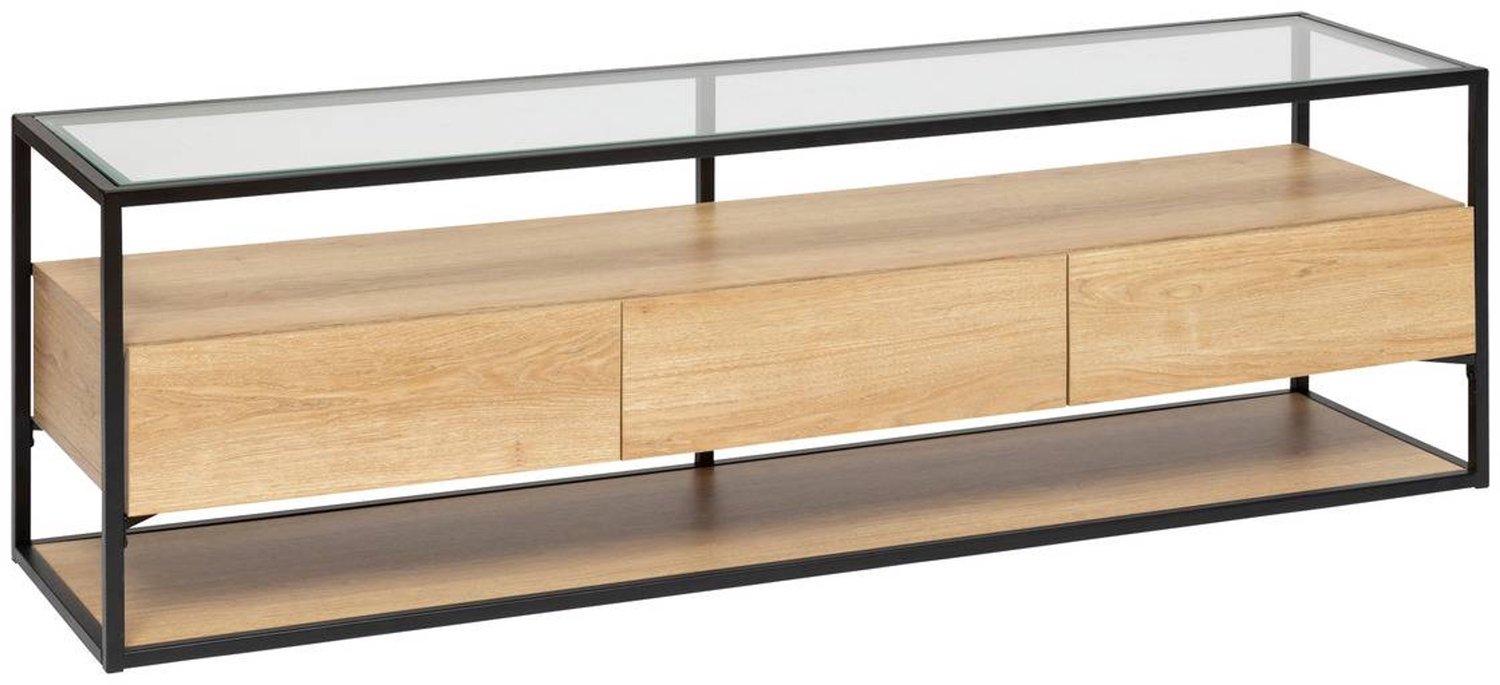 Atmosphera Créateur d'intérieur® TV-meubel van hout en glas ALDEA Beige