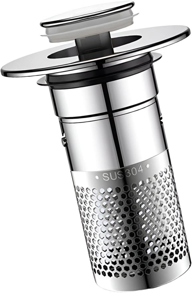 Wastafelstopper voor de badkamer, haarvanger, afvoerfilter met