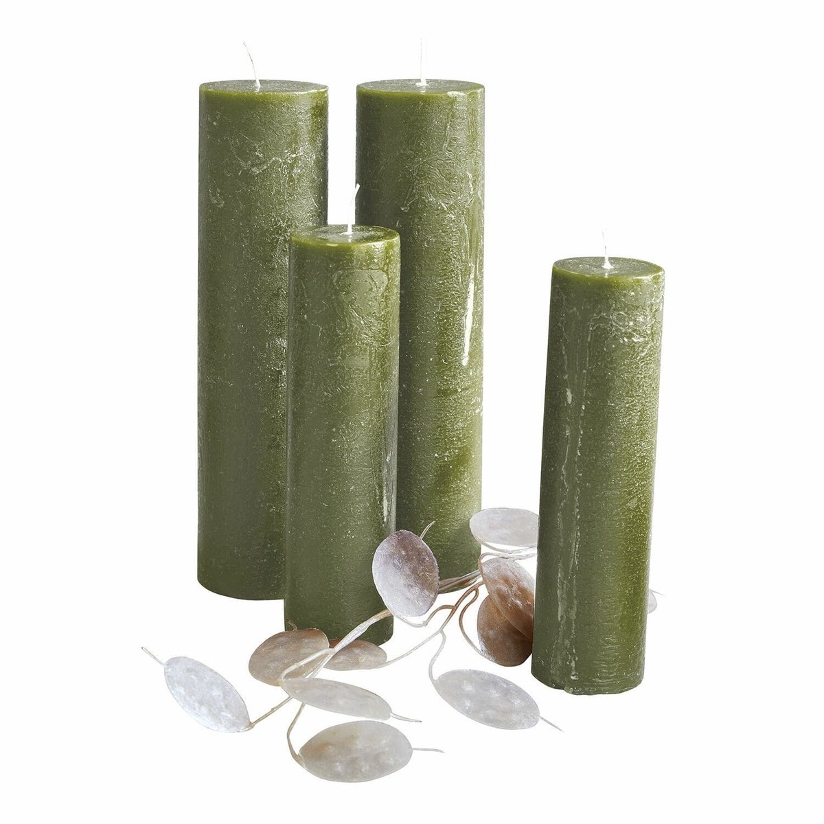 LOBERON Kaars set van 4 Avinal groen