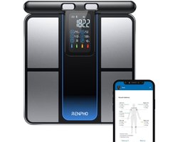 Renpho MorphoScan Slimme personenweegschaal - Met handvat voor volledige bodyscan -23 metric - Volg je voortgang in de Renpho app - Zwart