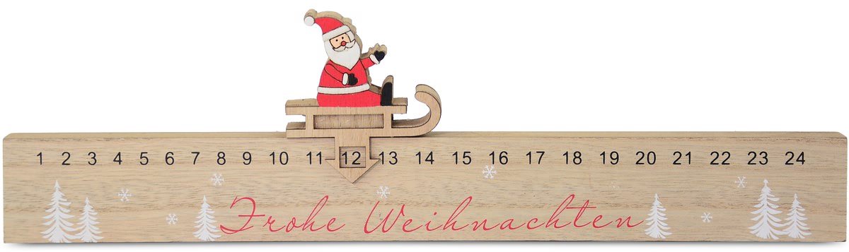 Riffelmacher en Weinberger adventskalender kerstman slee