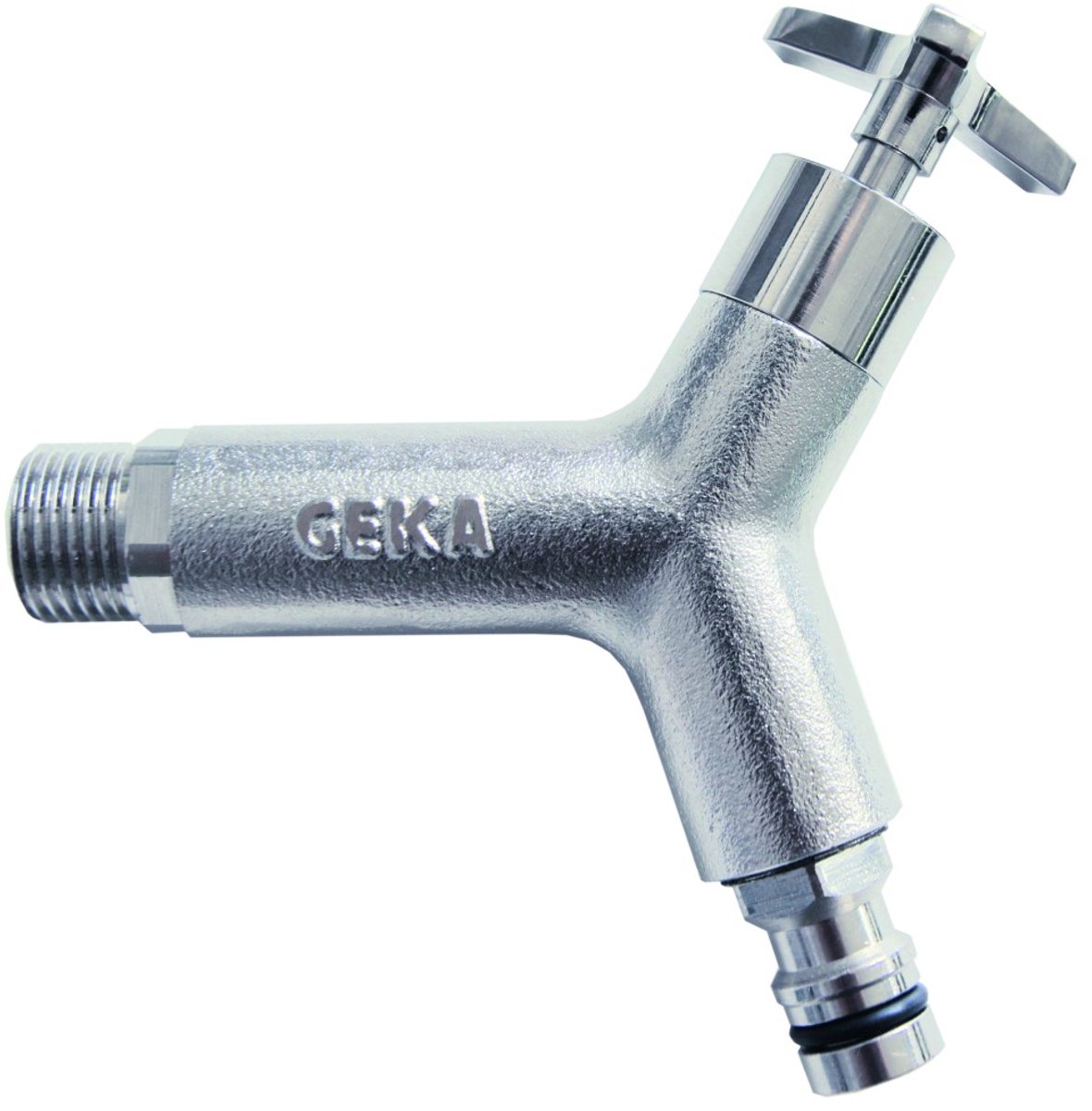 Geka - messing - verchroomde - water - serie Plus - Push-fit - verstelbare - spuit- sproei nozzle - met kraanstekker - 1 -2" - 13 mm