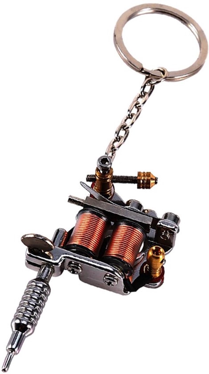 Dailygoods- Tattoo-sleutelhanger unieke mini-tatoeagemachine - sleutelhanger ringen
