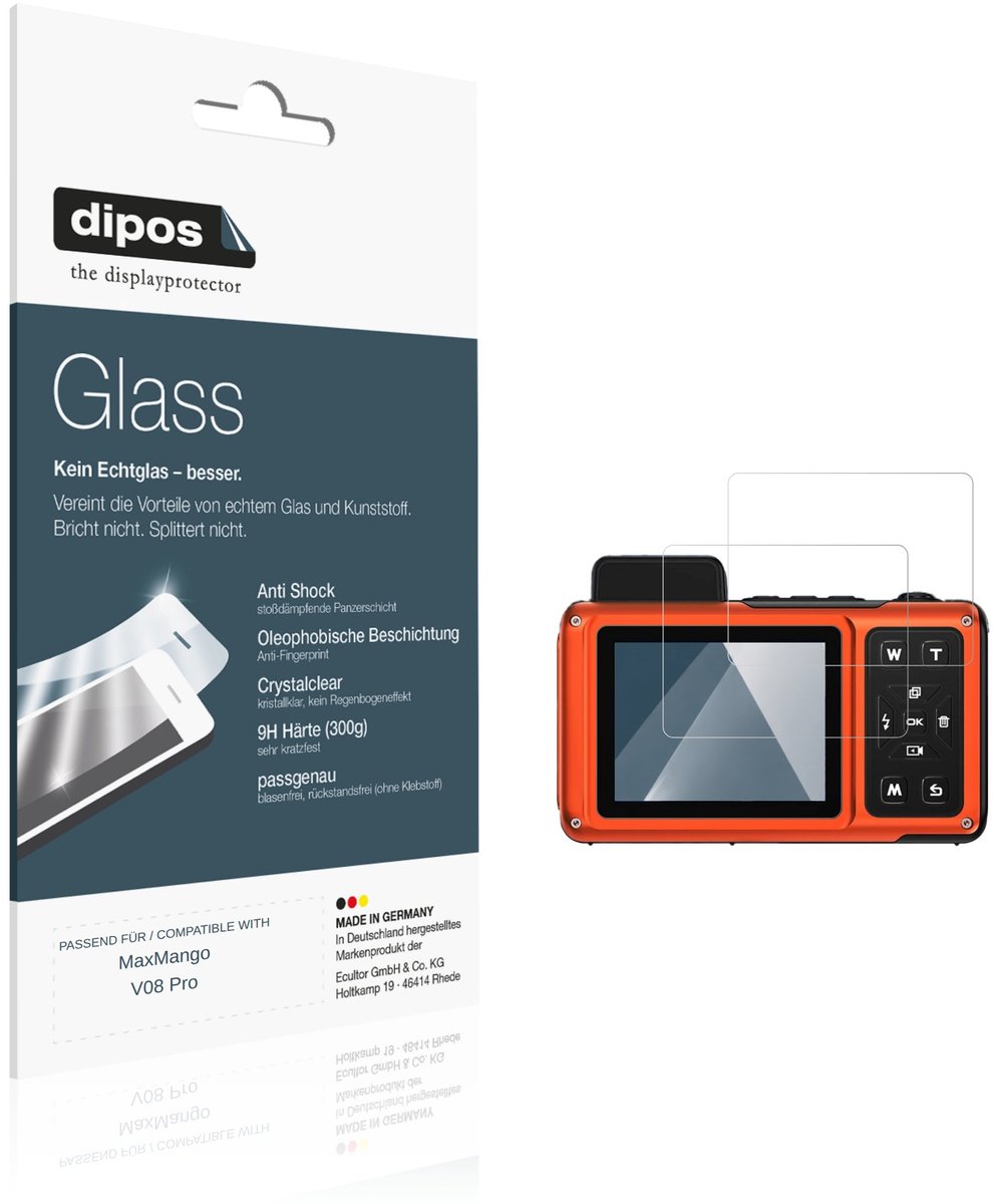 dipos – 2x Pantserfolie geschikt voor MaxMango V08 Pro | 9H Screenprotector