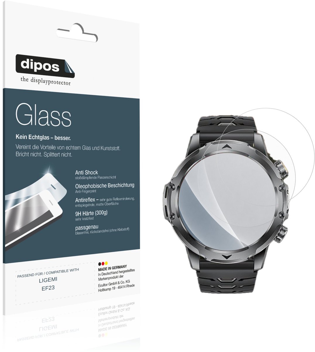 dipos – 2x Matte Pantserfolie geschikt voor LIGEMI EF23 | 9H Screenprotector