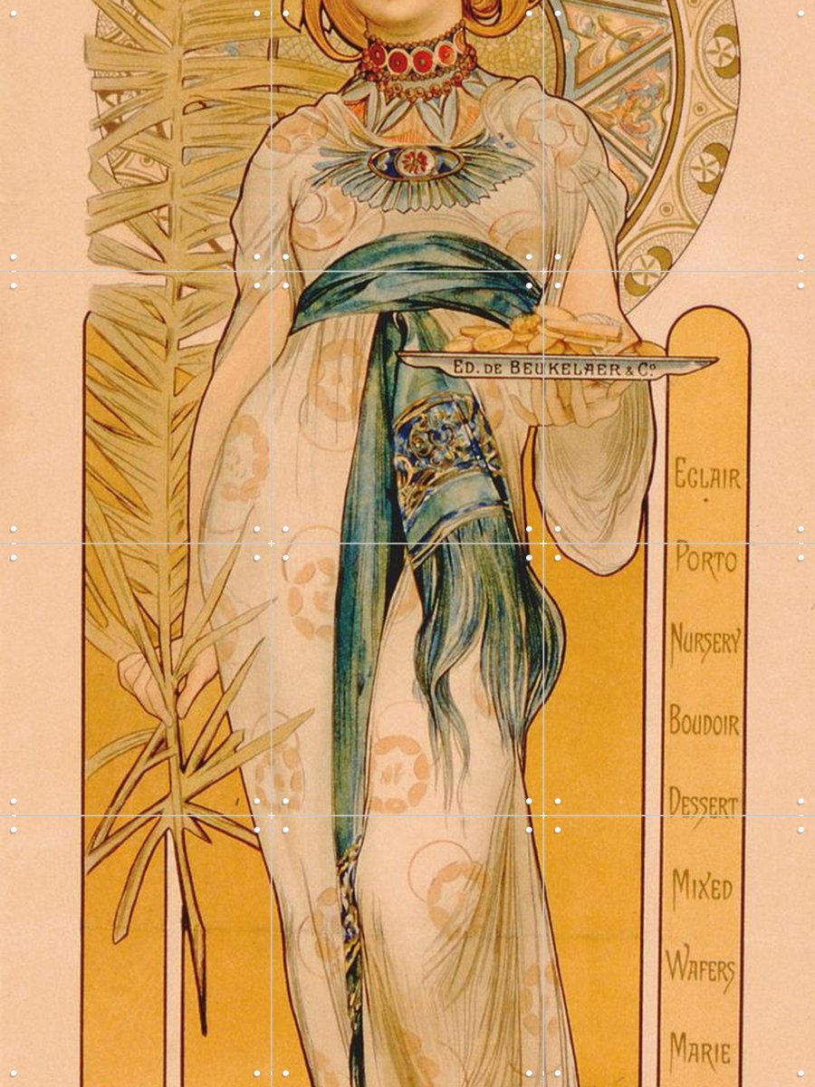 IXXI Biscuits Anvers, Bridgeman Images - 60 x 80 cm - Gratis ophangtool - Grote wanddecoratie en posters - Art Nouveau, Illustraties, Vintage