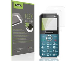 dipos FLEX – 2x Matte Screenprotector geschikt voor Masstel Fami 50 4G | Volledige Schermbescherming | Case-Friendly