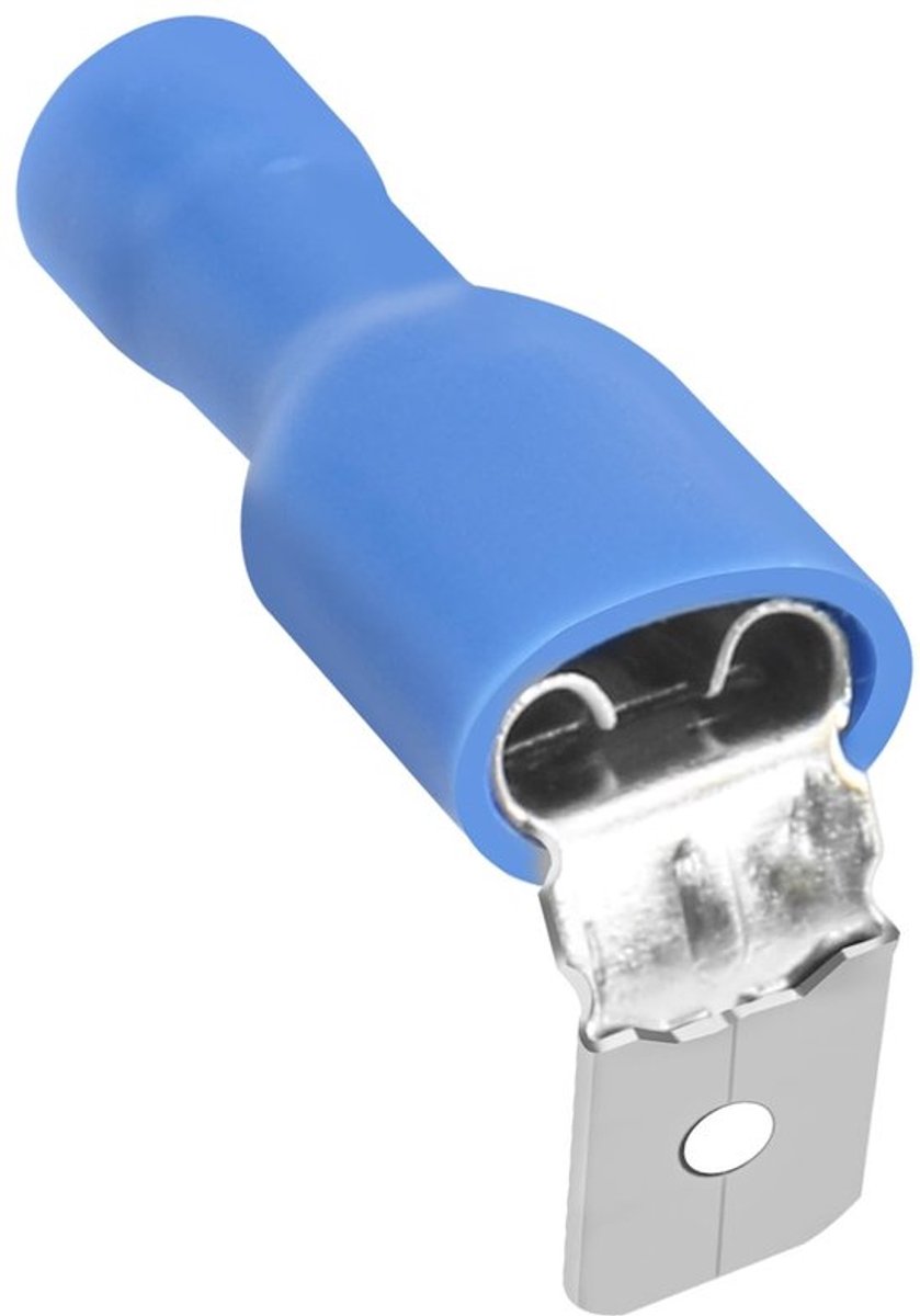 Dailygoods - Spade Crimp Terminals - Piggyback Connector - 100 stuks - Blauw