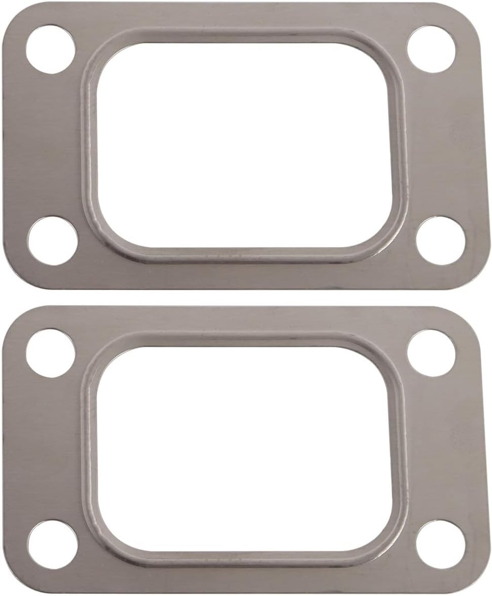 4-gats turbo-inlaatspruitstukpakking RVS flenspakking voor T3, GT30, GT35, T35, T38 - Set van 2 stuks voor optimale prestaties