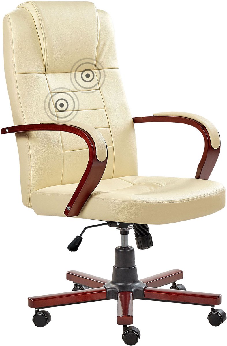 DIAMOND - Bureaustoel - Beige - Leer