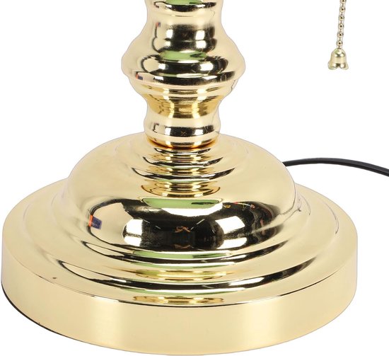 Vintage Groen Glazen Bankiers Bureaulamp (EU-stekker 220V) — afbeelding 2