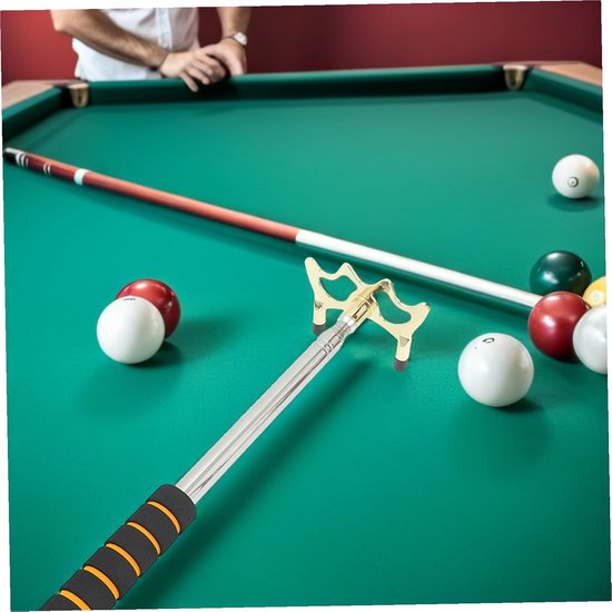 2 Stuks Delige Verstelbare Pool Bridge van Roestvrij Staal Telescopische Snooker Keu Steunen met Afneembare Brugkop Compatibel Draagbaar voor Biljartspelletjes — afbeelding 5