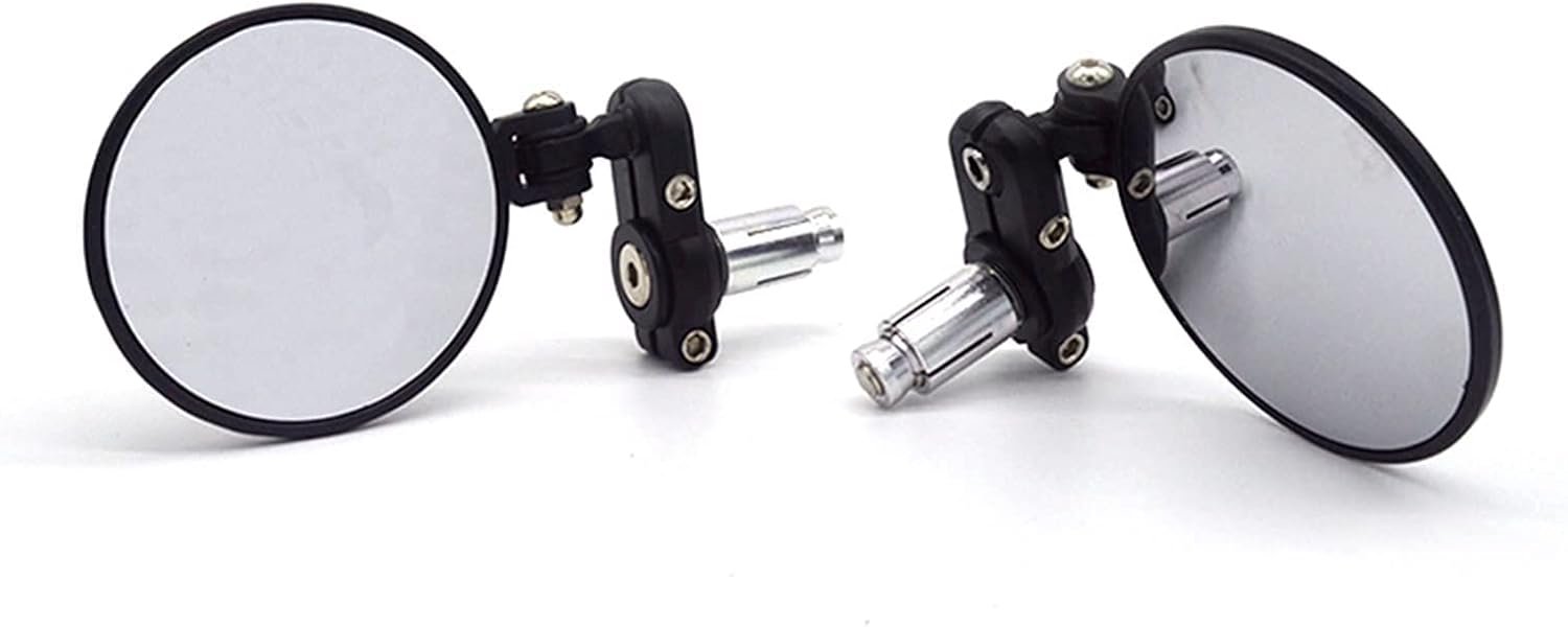 Achteruitkijkspiegel voor Suzuki Overwinning Wit Glas 3 duim Spiegeldelen Universele Motorfietsspiegel 3 duim Ronde het Vouwen Bar Eind Zijspiegel