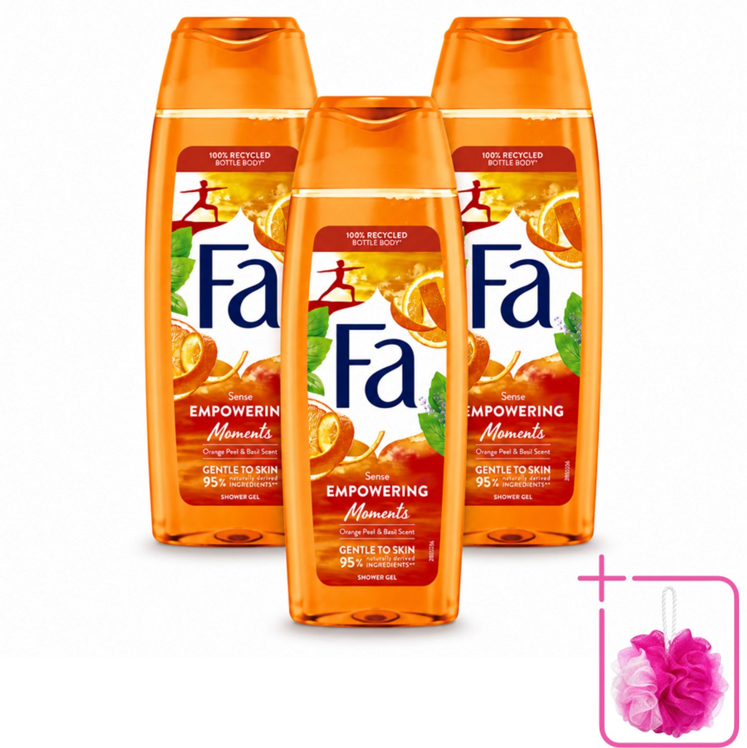 3 x Fa – Douchegel – Empowering Moments – 250 ml - Bulkverpakking - Douchegel - Douchemop - Geur