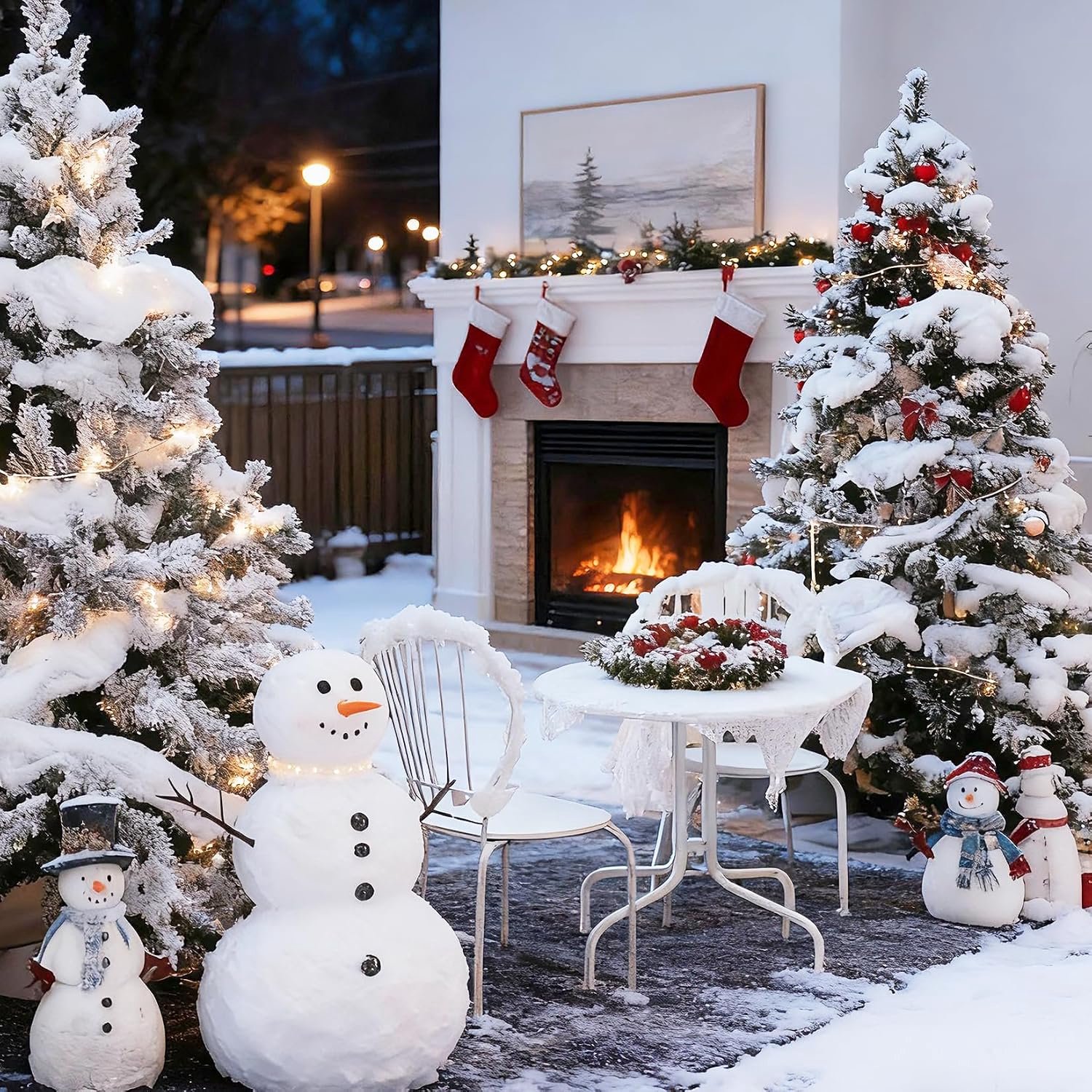 Sneeuwdeken decoratie Kerstmis 80 cm x 300 cm sneeuwtapijt decoratie wit kunstsneeuw mat voor Kerstmis dorp achtergrond decoraties