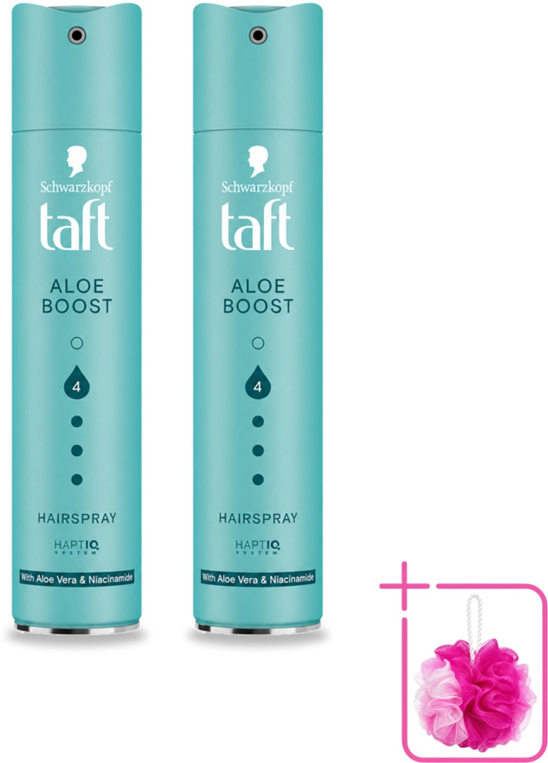 2 x Taft - Hairspray - Aloe Boost - 250 ml - Bulkverpakking - Haarspray - Aloe vera