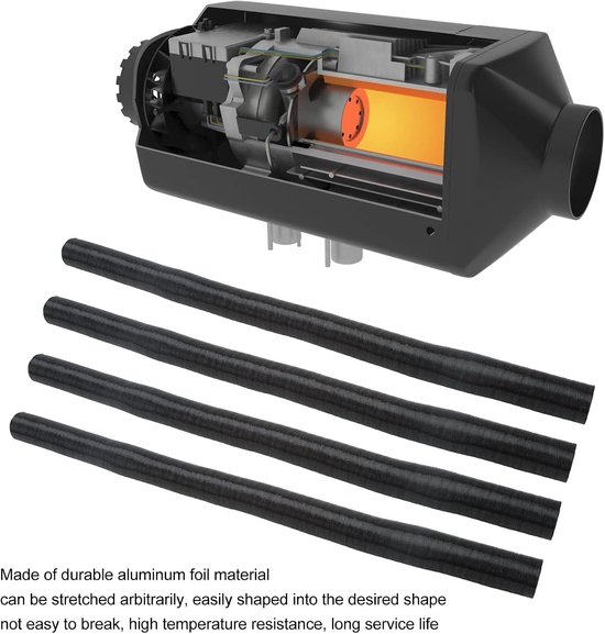 4 Stuks 42 Mm Automatische Verwarmingsslang, Stretch Gegolfde Verbranding Flexibele Buis voor Eberspacher, Webasto en Chinese Merk Parkeerverwarmers — afbeelding 4