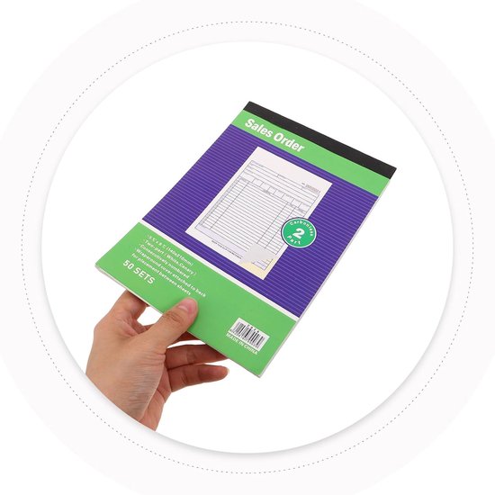 2 Stuks Business Invoice Receipt Book Met Waterdichte Scheurbestendige Cover Zelfkopiërend Voor Efficiënte Orderregistratie Betrouwbare Boekhouding — afbeelding 2