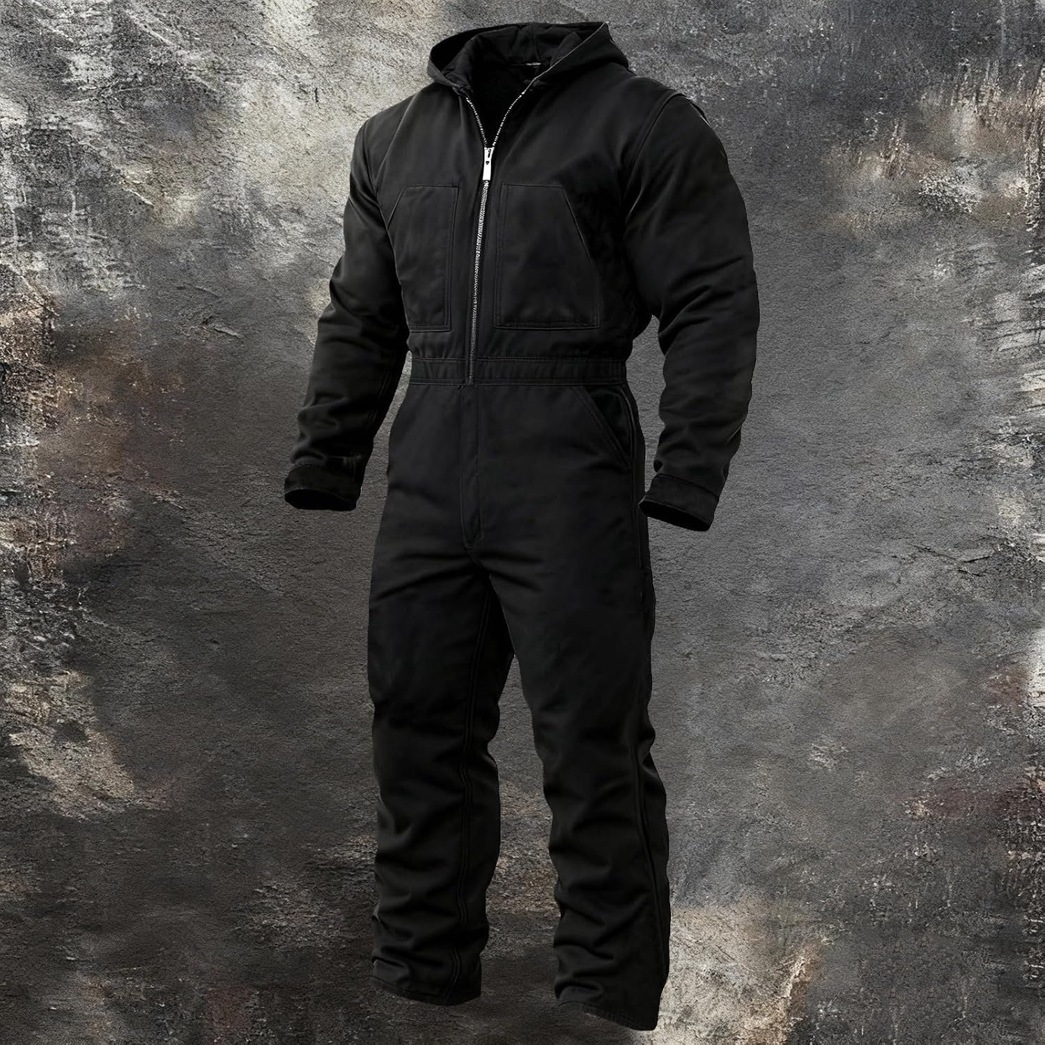 Katoenen werkoverall voor heren, beschermende overalls, ademend, duurzaam, werkkleding, verborgen noppen, meerdere zakken, elastische taille, ketelpak voor monteurs, magazijn, garages