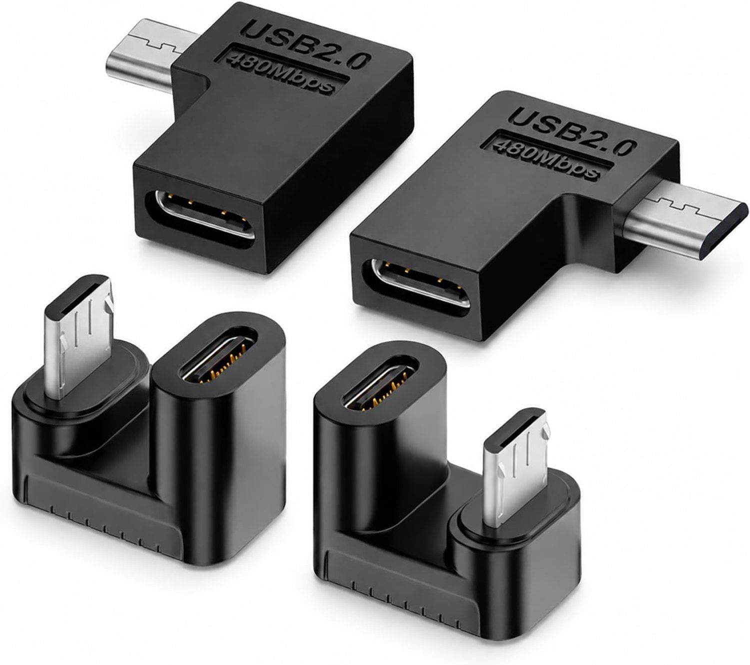 Adapter USB C naar Micro USB 4 stuks opladen & synchroniseren