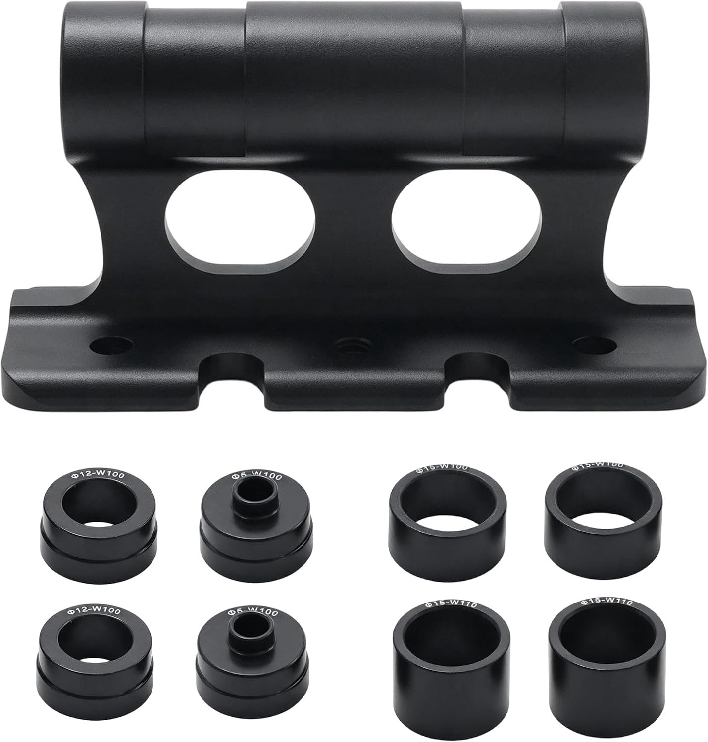 1 set fietsvorkhouder met 8 adapters, aluminiumlegering, fietsvorkklem, universele houder voor transport, garage en - ShopVlot
