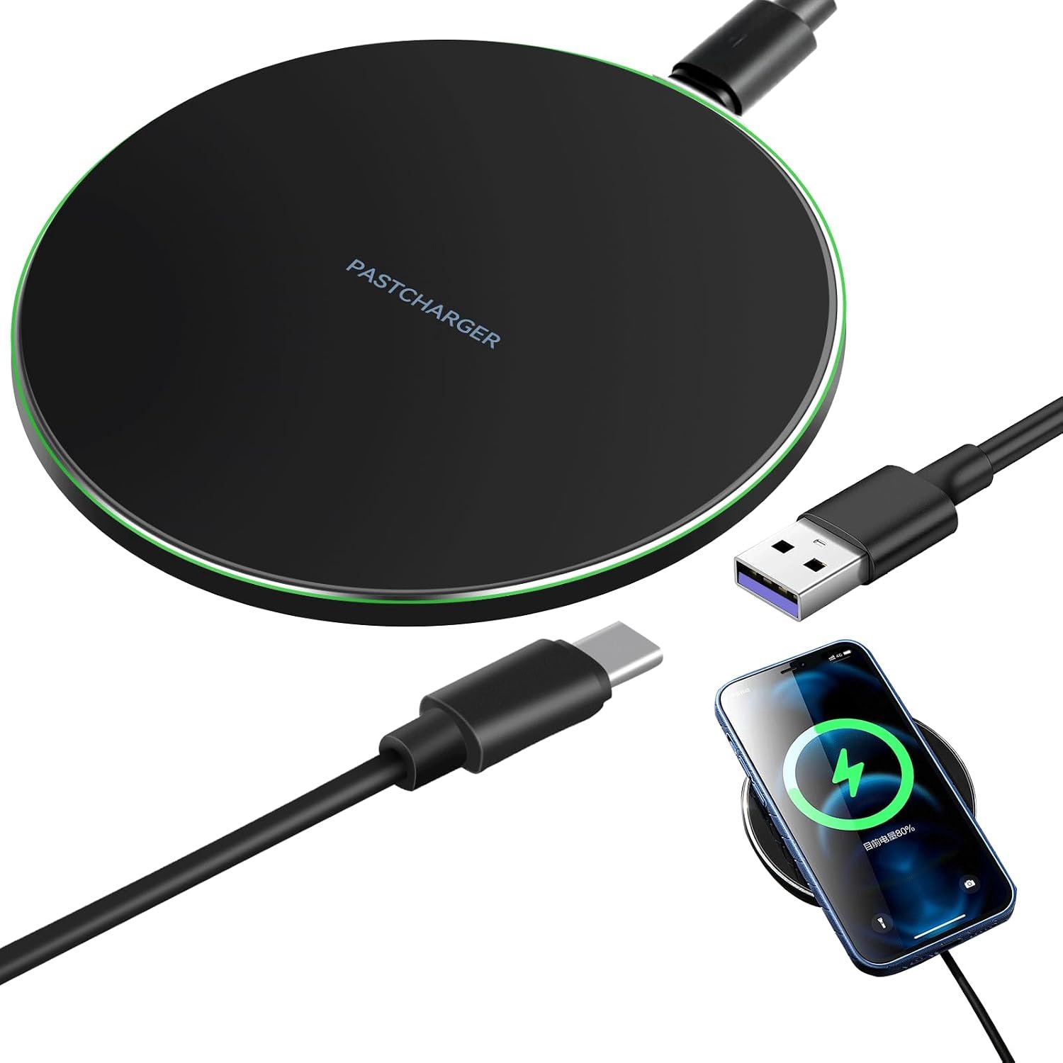 Draadloze snellader 20 W draadloze oplader compatibel met iPhone 17 16 15 14 13 12 11 Pro Max Plus Samsung Galaxy S24 S23 voor Android en iOS AirP0ds 2 3 Pro