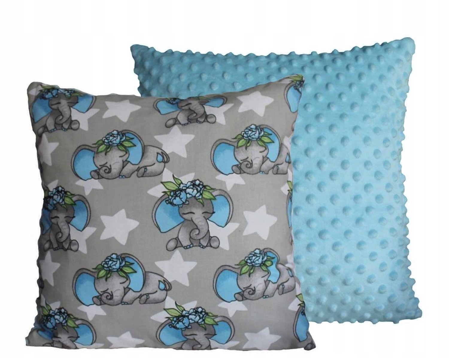 Decoratieve Kussensloop Olifanten 40x40cm Blauw Katoen Minky
