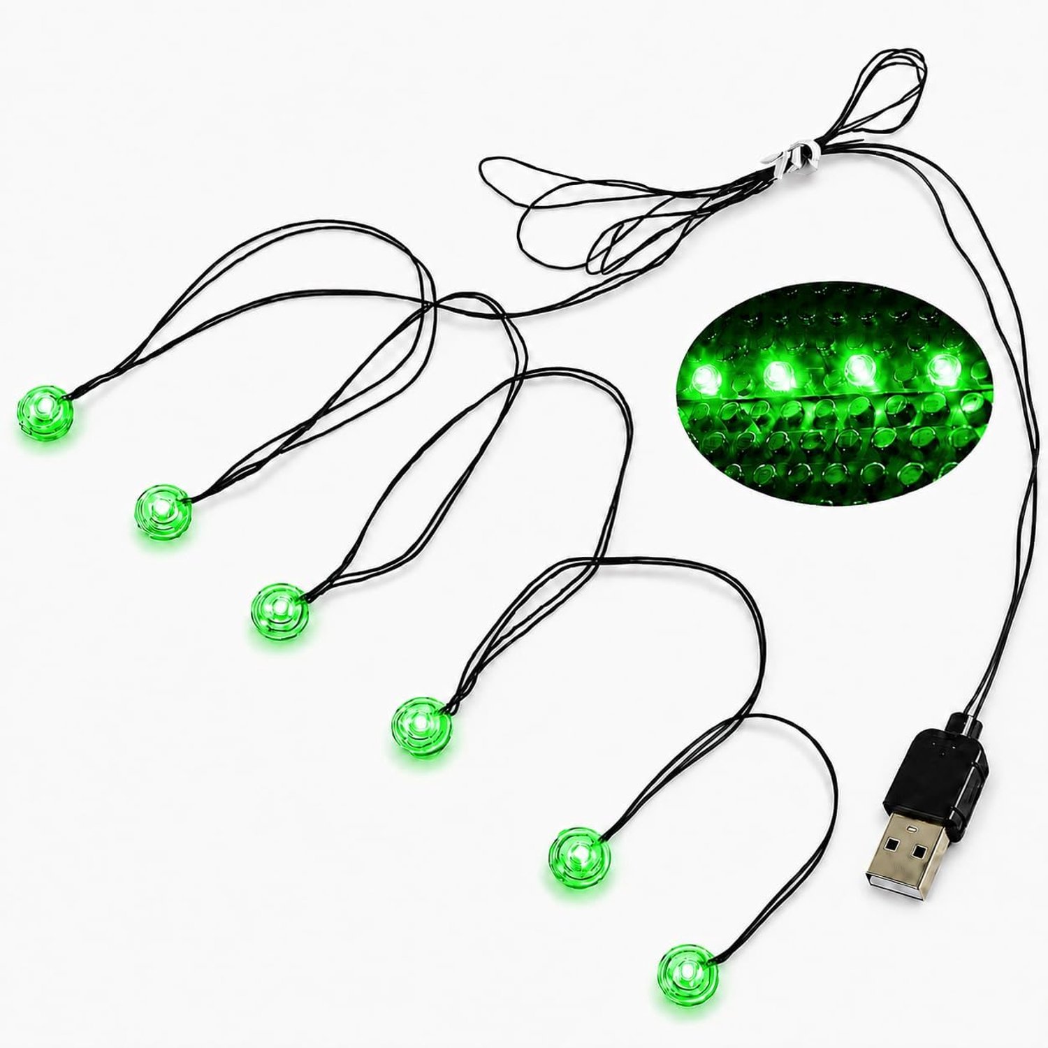 6-in-1 led-lichtstenen, 1 × 1 ronde lichtbouwstenen voor klembouwstenen