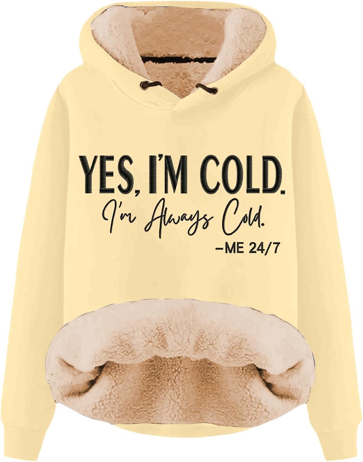 Générique Dikke fleece gevoerde hoodie met vallende schouders, ideaal voor een comfortabele en casual look met trekkoord.