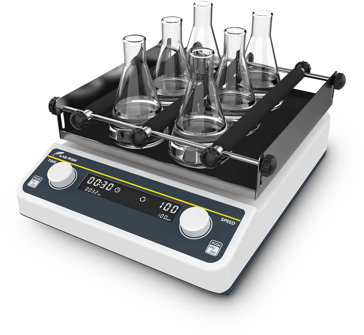 Orbital shaker 40-200rpm - 2kg capaciteit - met timer en continue modus - ideaal voor laboratoria - ShopVlot