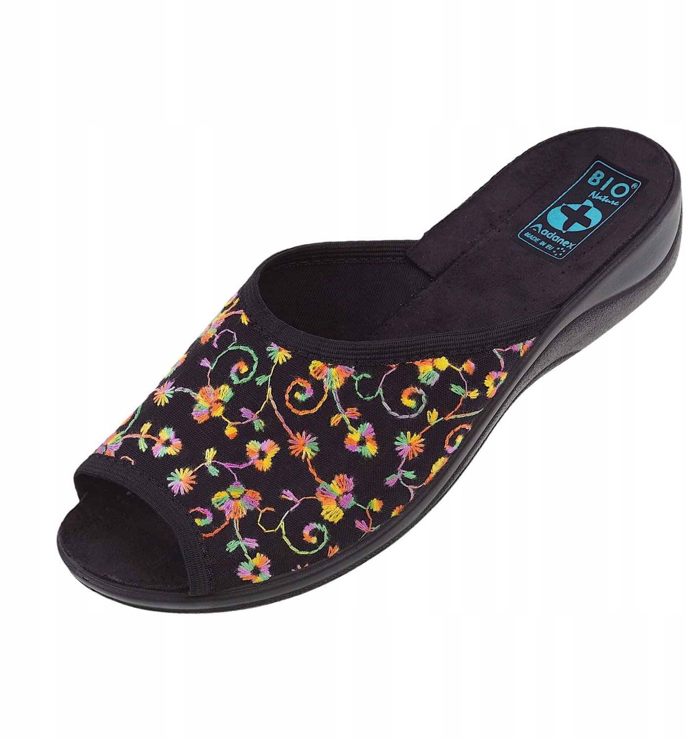 Dames pantoffels Adanex 27979 met bloemenprint, maat 40