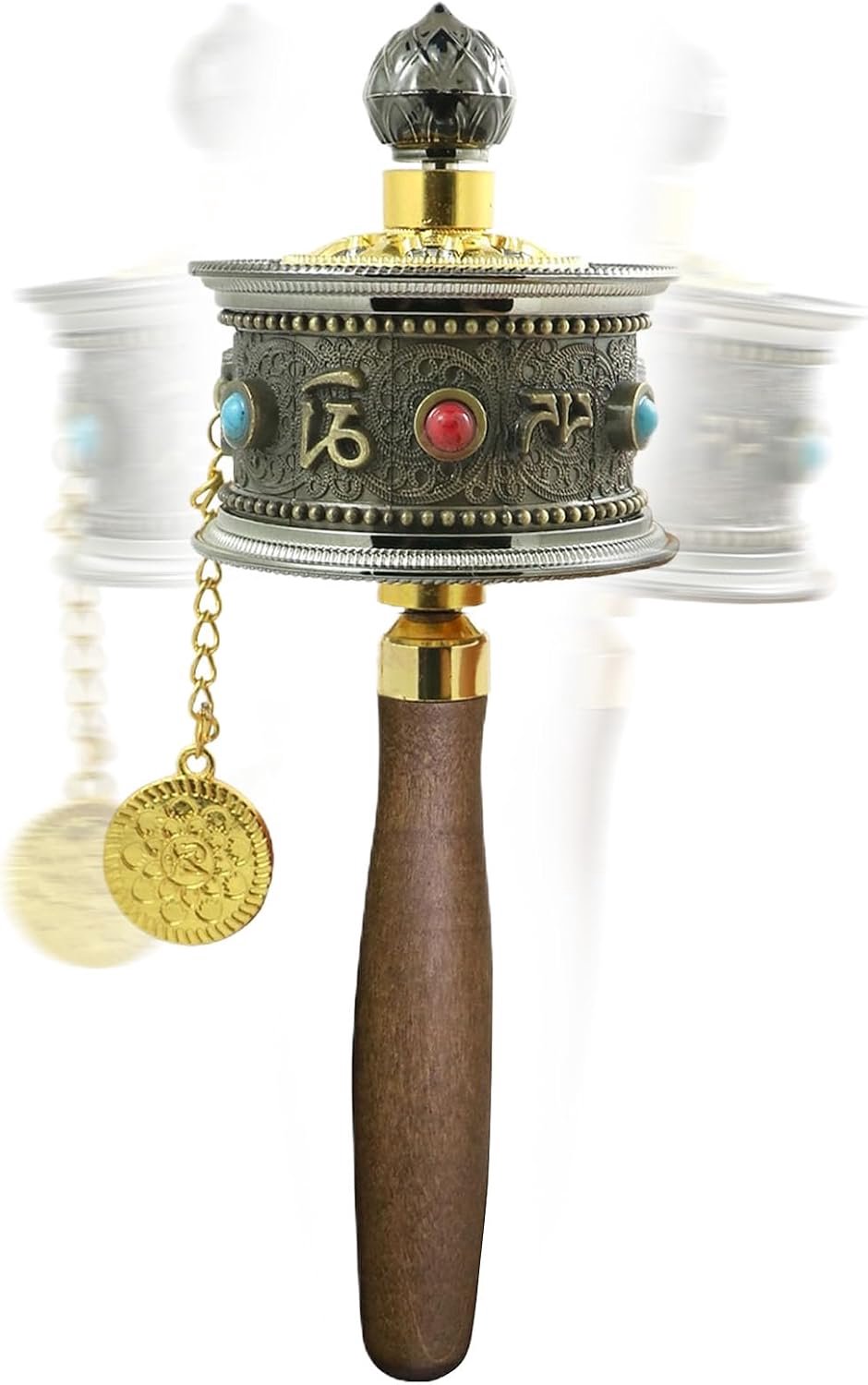 Tibetaans gebedswiel, stille rotatie voor esthetische meditatie, gebedswieldecoratie, voor thuis, mindfulness, klaslokaal, kantoor, yoga-studio, decoratie