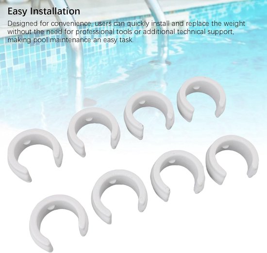 lyrlody Zwembadslanggewichten, 8 Stuks Nylon Zwembadre — afbeelding 3