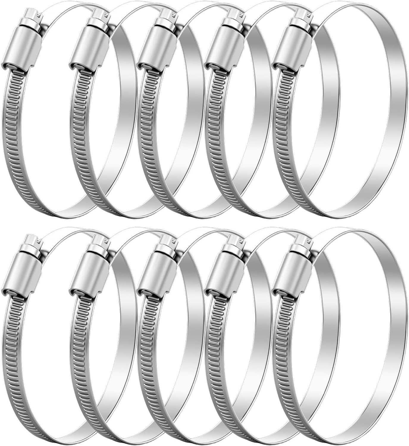 Slangklemmen van roestvrij staal, verstelbaar, 20-32 mm, 10 stuks