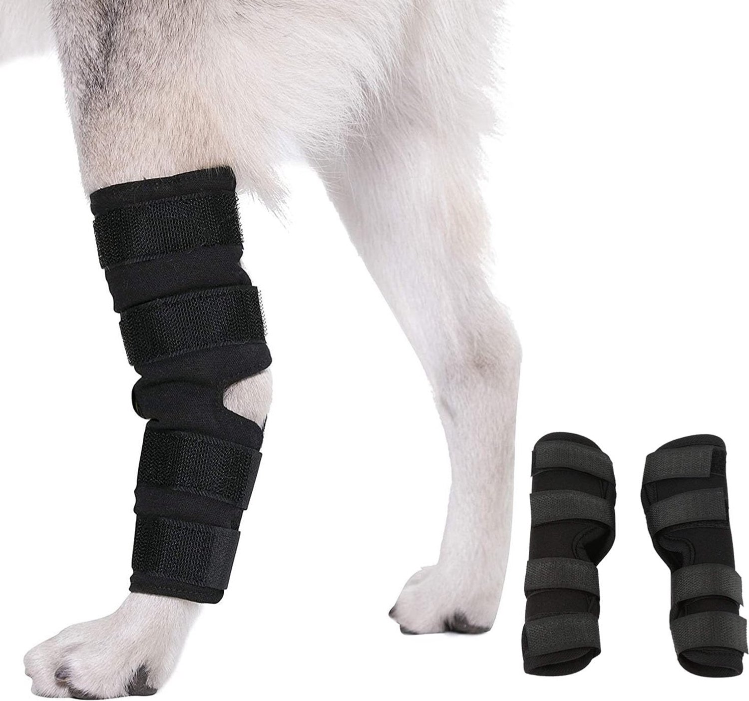 1 paar kniebeschermers voor huisdieren, elleboogbeschermers, kniebandage voor honden, kniebeschermers voor voor- en achterpoten, voor honden, beenbandage voor honden, voorbeensteun voor honden