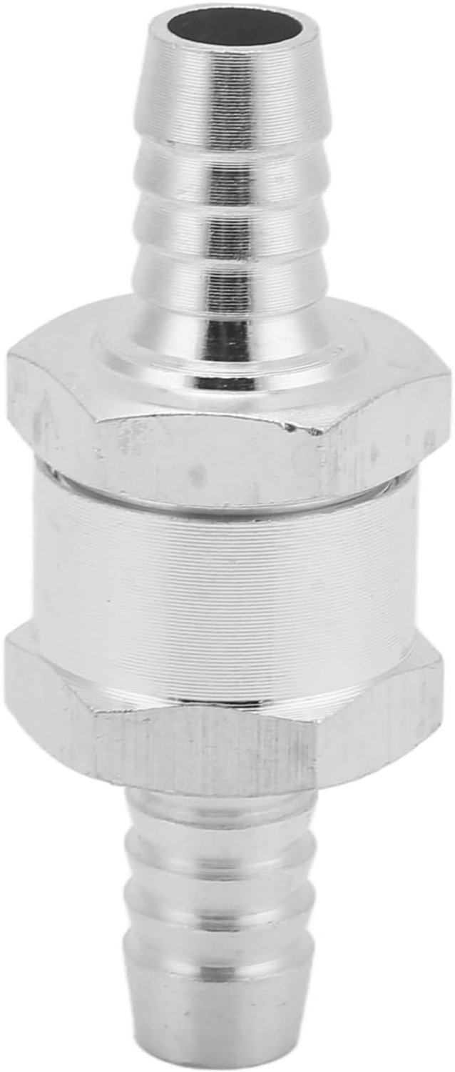 Terugslagklep, 4 Mm-16 Mm Aluminium Zilver Terugslagklep, Terugslagklep Brandstofleiding Voor Brandstof Benzine Olie Benzine Diesel Water(10mm)