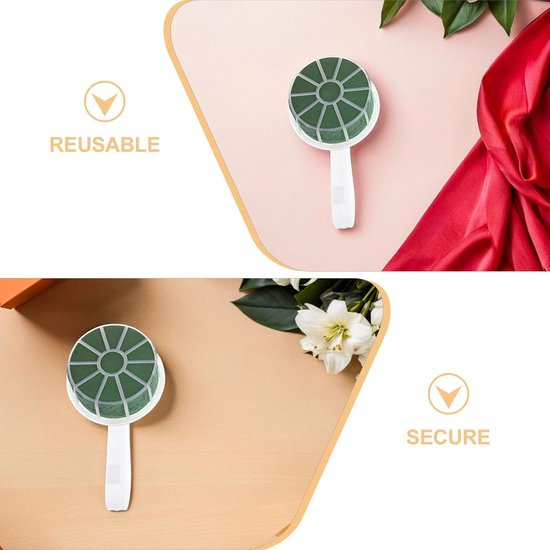 6 Stuks Bloemenhouder vasthouden met modder schuim voor bloemstukken middelpunt steekschuim boekethouder voor bruidsmeisje bloemboeket houder handgreep voor boeket steekschuim blok — afbeelding 5