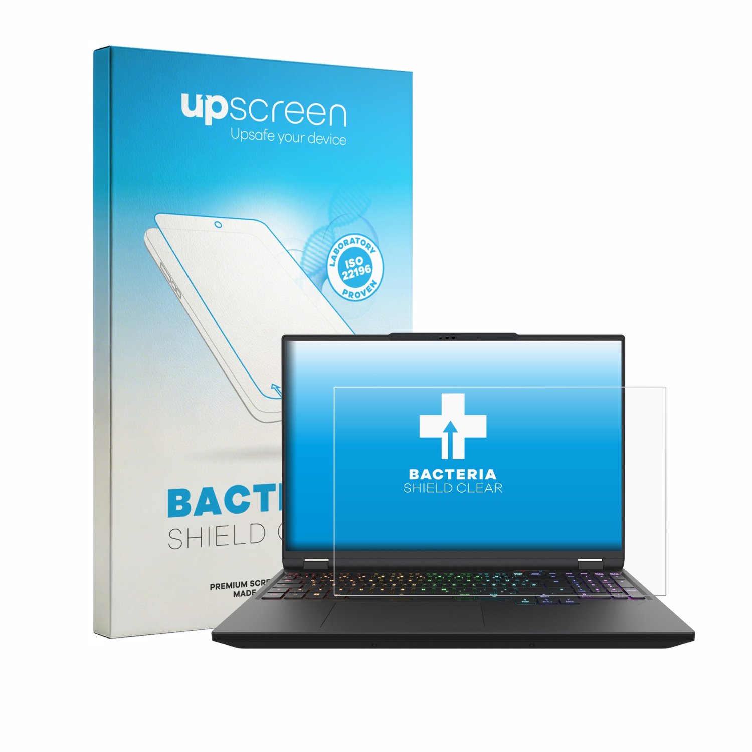 upscreen - Screenprotector voor XMG Apex 16 - Folie Beschermfolie transparant antibacterieel
