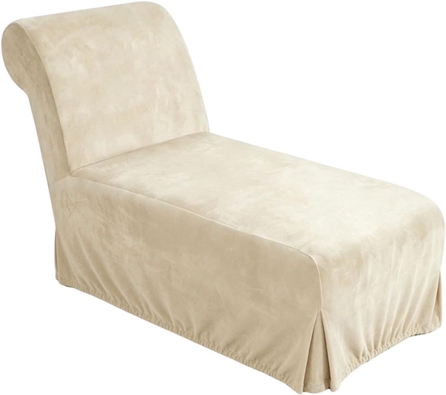 Annadue Fluwelen Chaise Lounge Slipcover voor Armless Binnenstoelen