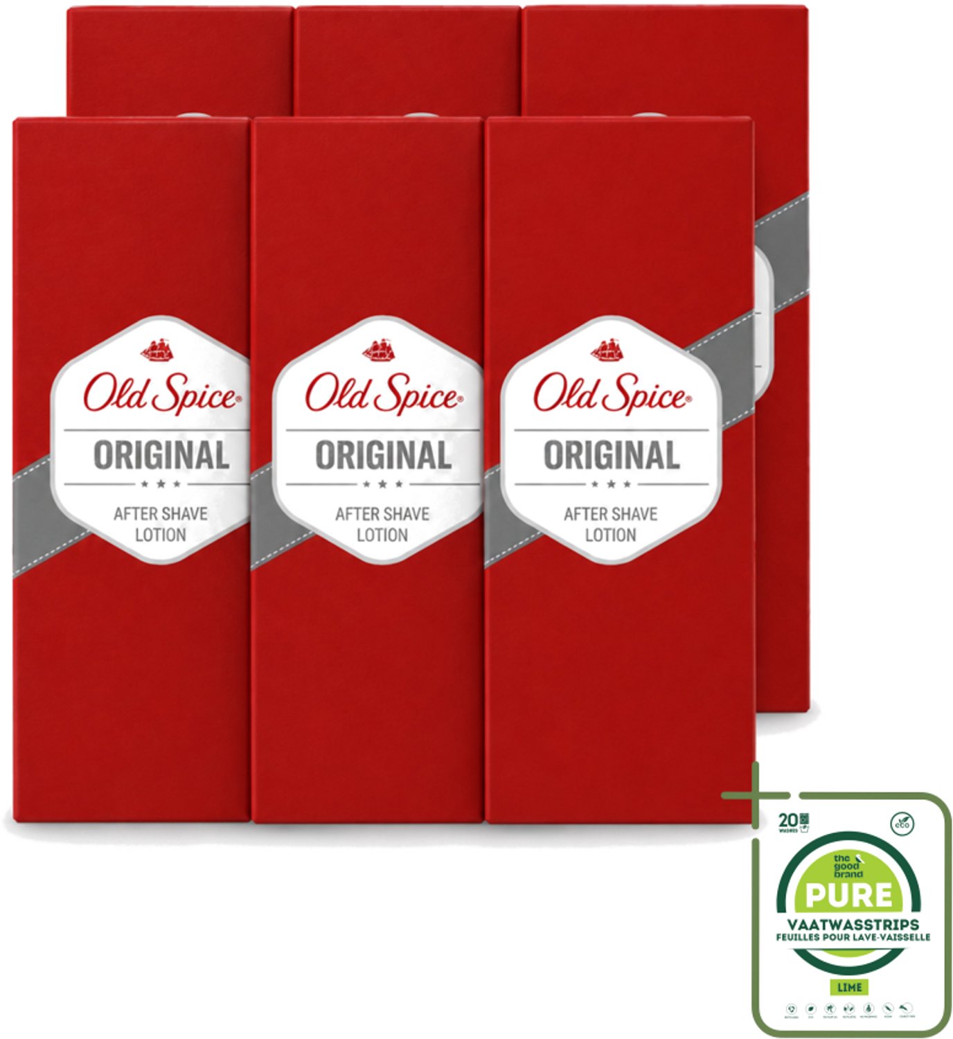 6 x Old Spice - Original - Aftershave Lotion - Verfrissend - 100 ml - Grootverpakking - Aftershave Lotion - Aftershave - Huid Verzorging - Scheren Na - Irritatie Voorkomen