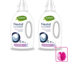 2 x Neutral - Vloeibaar Wasmiddel - Wool & Fine - Gevoelige Huid - 0% Kleurstof & Parfum - 20 Wasbeurten - Bulkverpakking - Neutraal wasmiddel - Douchemop - Hypoallergisch wasmiddel