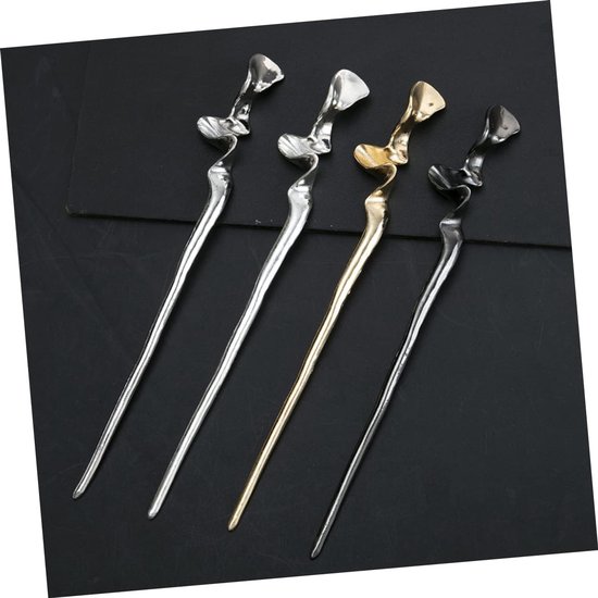 2stuks Geometrische Metalen Haarspelden Van Vintage Haaraccessoires Voor Vrouwen Geschikt Voor Lange Haarstijlen Elegante Charmante Haarjuwelen Voor Diverse Gelegenheden — afbeelding 2