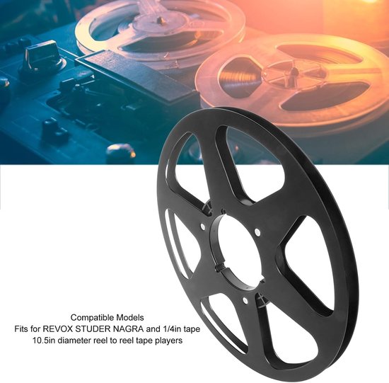 Lege Bandspoel 1/4 Inch 10.5 Inch 6 Gat Universele Open Coil Geluidsbandspoel van Aluminium voor Opname en Studio Gebruik — afbeelding 2