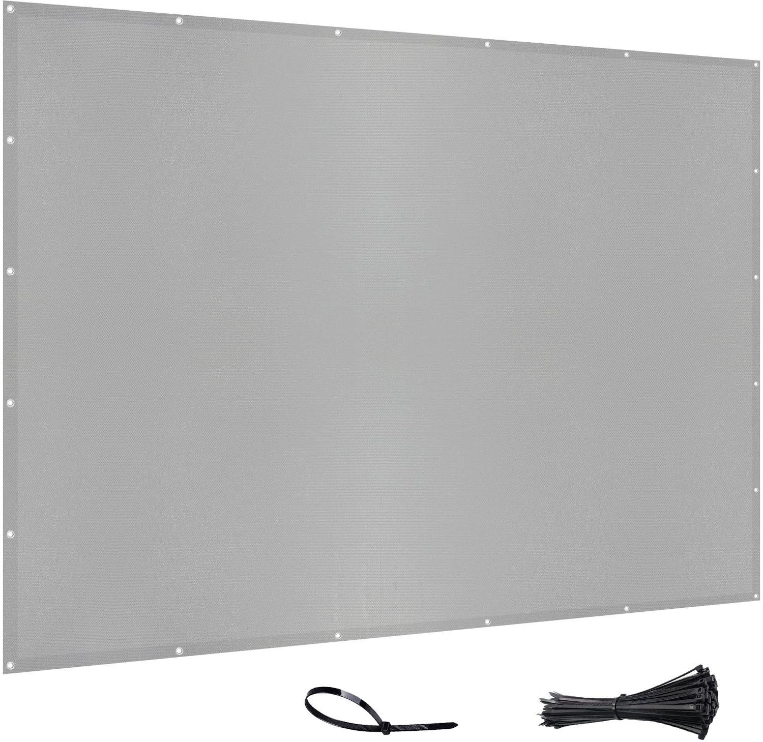 Shade&Beyond Balkonscherm, weerbestendig, 75x300cm, lichtgrijs, 95% UV-bescherming, balkonafdekking met kabelbinder - ShopVlot