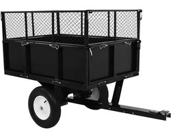 Lechnical Inklapbare aanhanger, aanhanger voor tuinwagen van staal, tuinwagen met afneembare heupen, draagvermogen 300 kg