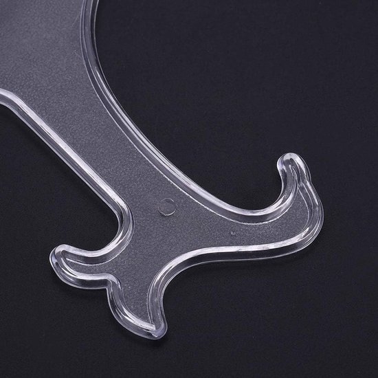 10 Stuks Opvouwbare Witte Plastic Plaathouders Schotel Fotolijst Displaystandaard Rek voor Thuis en Commercieel Gebruik (17,5 cm) — afbeelding 4