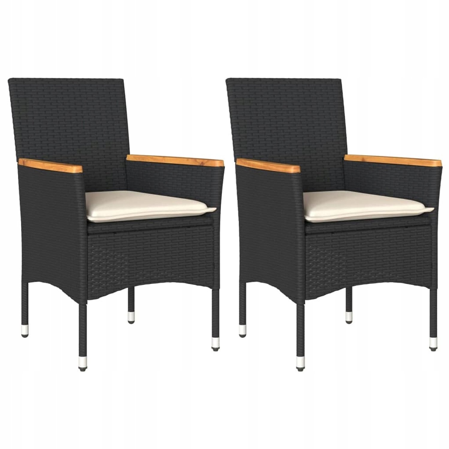 2x Loungestoelen met Kussens - Rotan Stijl voor Tuin & Balkon