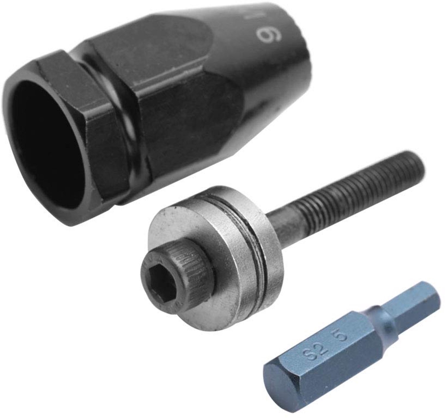 Rivet Nut Gun Head Set voor Pneumatische Riveters M5 M6 M8 M10, Duurzame en Handige Vervanging, Hex -schacht, 4 Maten [industriële workshop] (Zeshoekige rechte handgreep M6)