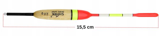 SHARK Balsa Doorvoer Dobber Perfekt Hunter 2,0g / 15,5cm — afbeelding 3